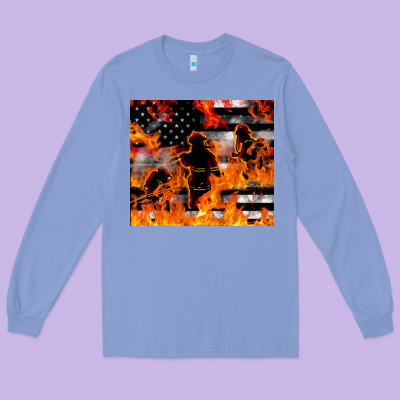 Firefighter Thin Red Lin Long Sleeve Tee Designed By Lillyallendesigns