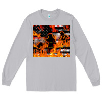 Moon Dust firefighter thin red lin Long Sleeve Tee - LillyAllenDesigns