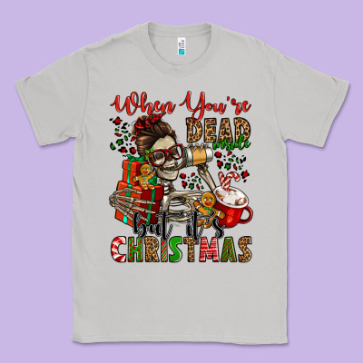 When You're Dead Inside But It's Christmas Classic Tee Designed By Jasminsmagicworld