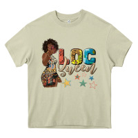 Mossy afro woman loc queen Heavy Core Tee - texasbilliewilder