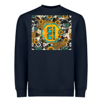 Navy gigi sunflower turquoise Heavyweight Sweatshirt - Jasminsmagicworld