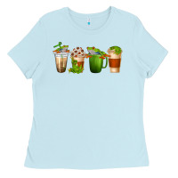 Baby Blue frog coffee cups Ladies Tee - texasbilliewilder