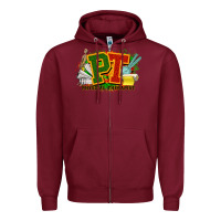 Burgundy pt physical therapist juneteenth Zipper Hoodie - NancyCooperArtShop