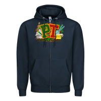 Navy pt physical therapist juneteenth Zipper Hoodie - NancyCooperArtShop
