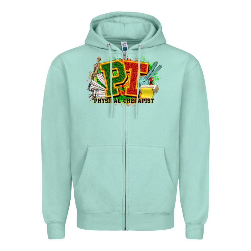 Pt Physical Therapist Juneteenth Zipper Hoodie by NancyCooperArtShop | Teevron