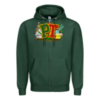 Sports Green pt physical therapist juneteenth Zipper Hoodie - NancyCooperArtShop