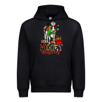 Black mooey christmas holstein cow Urban Hoodie - CowGirlArtShop