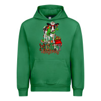 Emerald mooey christmas holstein cow Urban Hoodie - CowGirlArtShop