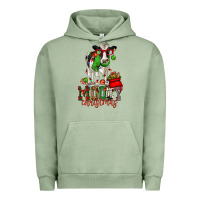 Pigment Oil Green mooey christmas holstein cow Urban Hoodie - CowGirlArtShop