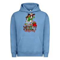 Pigment Pebble Blue mooey christmas holstein cow Urban Hoodie - CowGirlArtShop