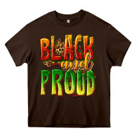 Chocolate Brown black and proud Heavy Core Tee - texasbilliewilder