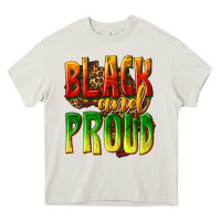 Cream black and proud Heavy Core Tee - texasbilliewilder