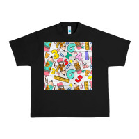 Black back to school seamless pattern Urban Heavy Tee - BundleAndBundleShop