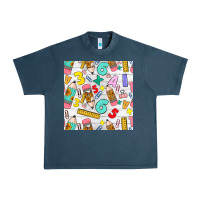 Midnight Navy back to school seamless pattern Urban Heavy Tee - BundleAndBundleShop