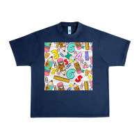 Navy back to school seamless pattern Urban Heavy Tee - BundleAndBundleShop