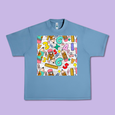 Back To School Seamless Pattern Urban Heavy Tee Designed By Bundleandbundleshop