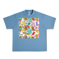 Pebble Blue back to school seamless pattern Urban Heavy Tee - BundleAndBundleShop