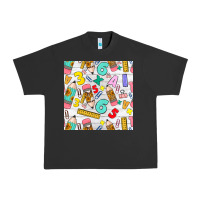 Pigment Black back to school seamless pattern Urban Heavy Tee - BundleAndBundleShop