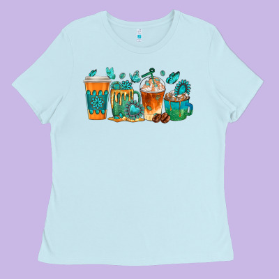 Ladies Tee gemstone coffee cups