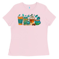 Bubblegum Pink gemstone coffee cups Ladies Tee - texasbilliewilder