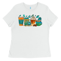White gemstone coffee cups Ladies Tee - texasbilliewilder