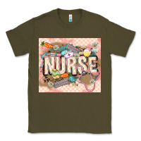 Army Green Easter Nurse Classic Tee - LillyAllenDesigns
