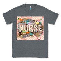 Charcoal Heather Easter Nurse Classic Tee - LillyAllenDesigns