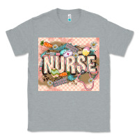 Heather Grey Easter Nurse Classic Tee - LillyAllenDesigns