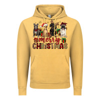 Vintage Mustard merry christmas chihuahua pitbull pug dachshund Vintage Hoodie - JahusDesignShop