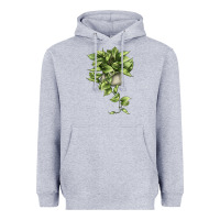 Heather Grey Golden Pothos Heavyweight Hoodie - LillyAllenDesigns