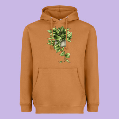 Golden Pothos Heavyweight Hoodie Designed By Lillyallendesigns