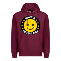 Burgundy Have A Happy Day Premium Hoodie - Bettercallsaul