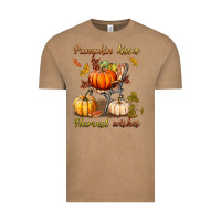 Vintage Coffee pumpkin kisses harvest wishes Vintage Tee - BundleAndBundleShop