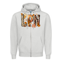 Dove Grey lpn licensed practical nurse Zipper Hoodie - NancyCooperArtShop