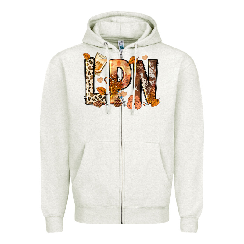 Lpn Licensed Practical Nurse Zipper Hoodie by NancyCooperArtShop | Teevron