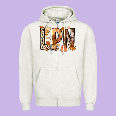 Lpn Licensed Practical Nurse Zipper Hoodie Designed By Nancycooperartshop
