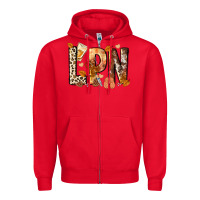 Red lpn licensed practical nurse Zipper Hoodie - NancyCooperArtShop
