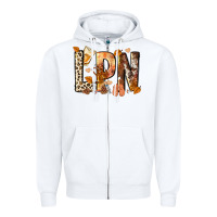 White lpn licensed practical nurse Zipper Hoodie - NancyCooperArtShop