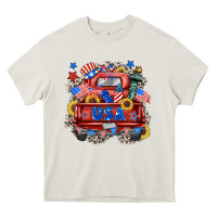 Cream usa truck Heavy Core Tee - Zillion Design Studio