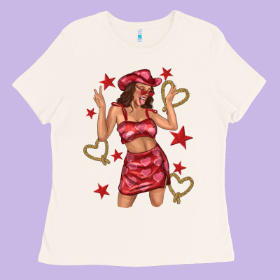 Ladies Tee heart cowgirl