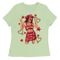 Matcha heart cowgirl Ladies Tee - texasbilliewilder