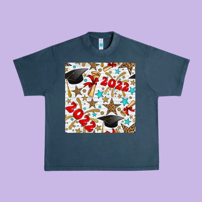 Graduation 2022 Seamless Pattern Urban Heavy Tee Designed By Bundleandbundleshop