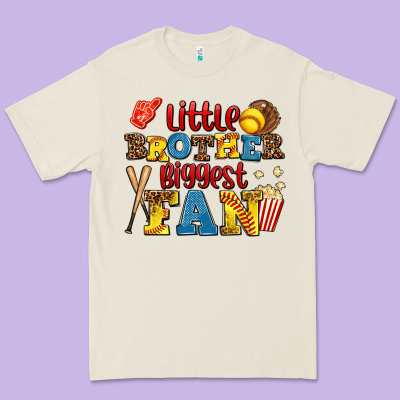 Little Brother Biggest Fan Premium Tee Designed By Adodesignshop