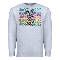 Heather Grey happy easter Premium Sweatshirt - Artiststas