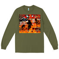 Army Green Western Firefighters With Thin Red Line Long Sleeve Tee - LillyAllenDesigns