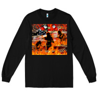 Black Western Firefighters With Thin Red Line Long Sleeve Tee - LillyAllenDesigns