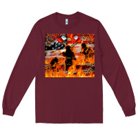 Burgundy Western Firefighters With Thin Red Line Long Sleeve Tee - LillyAllenDesigns