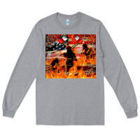 Heather Grey Western Firefighters With Thin Red Line Long Sleeve Tee - LillyAllenDesigns