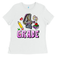 White Fourth Grade Ladies Tee - RanaPortraitStore
