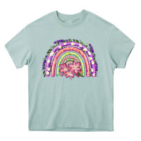 Arona Easter Floral Spring Rainbow Heavy Core Tee - RanaPortraitStore